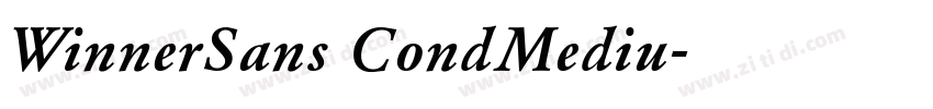 WinnerSans CondMediu字体转换